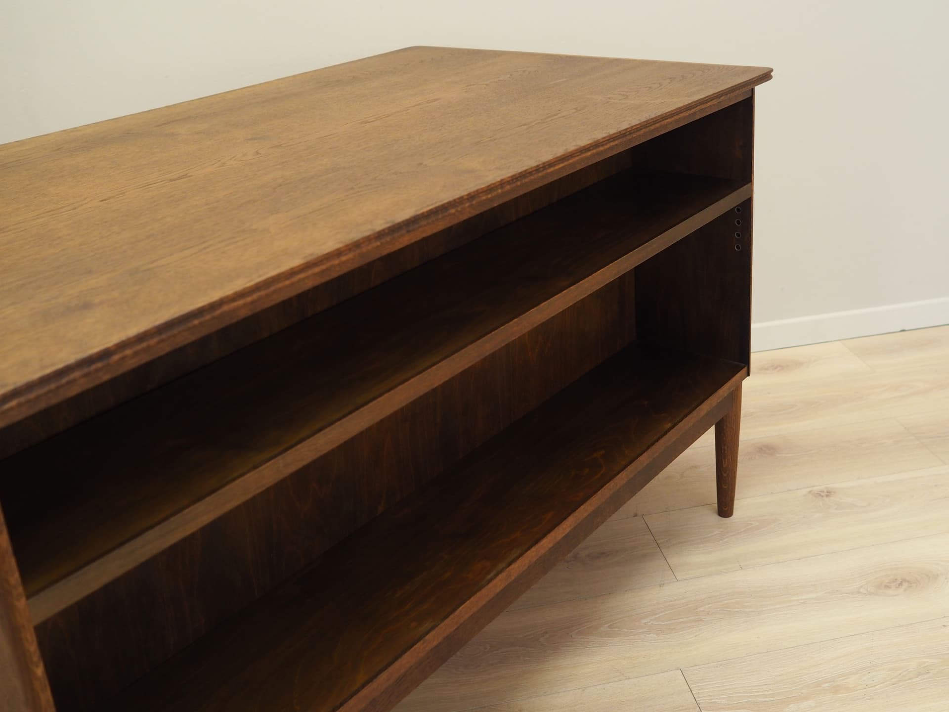 Biurko, duński design, dąb brązowy, Dania, lata 70. - 55995