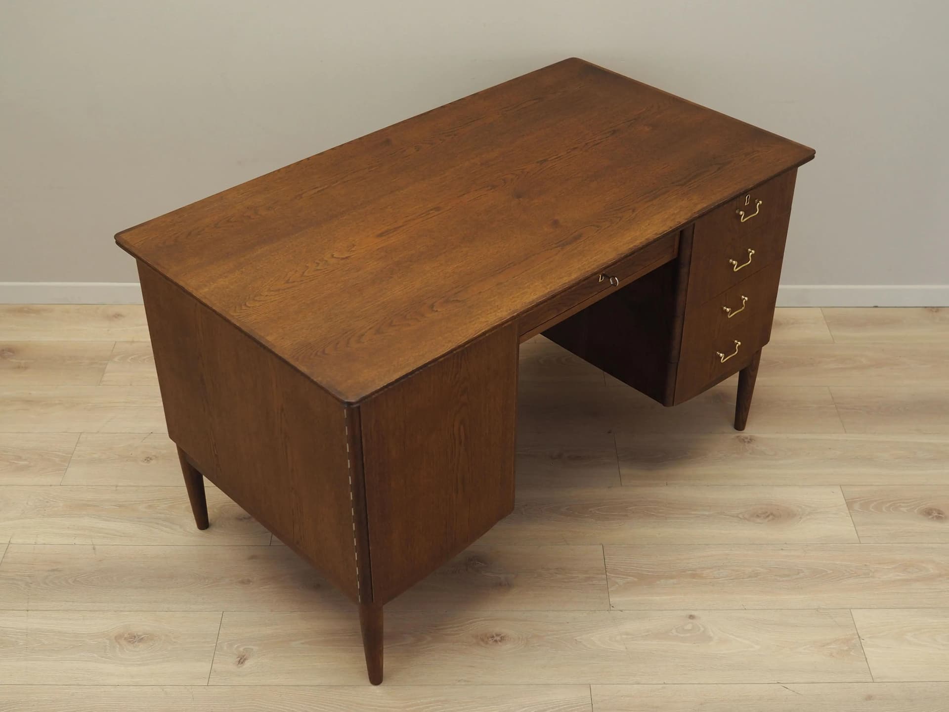 Biurko, duński design, dąb brązowy, Dania, lata 70. - 39294