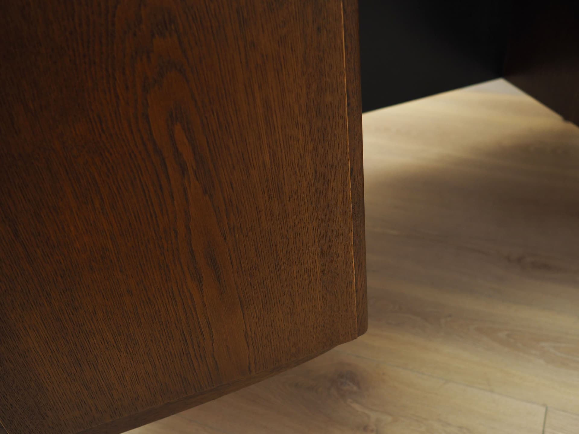 Biurko, duński design, dąb brązowy, Dania, lata 70. - 55997