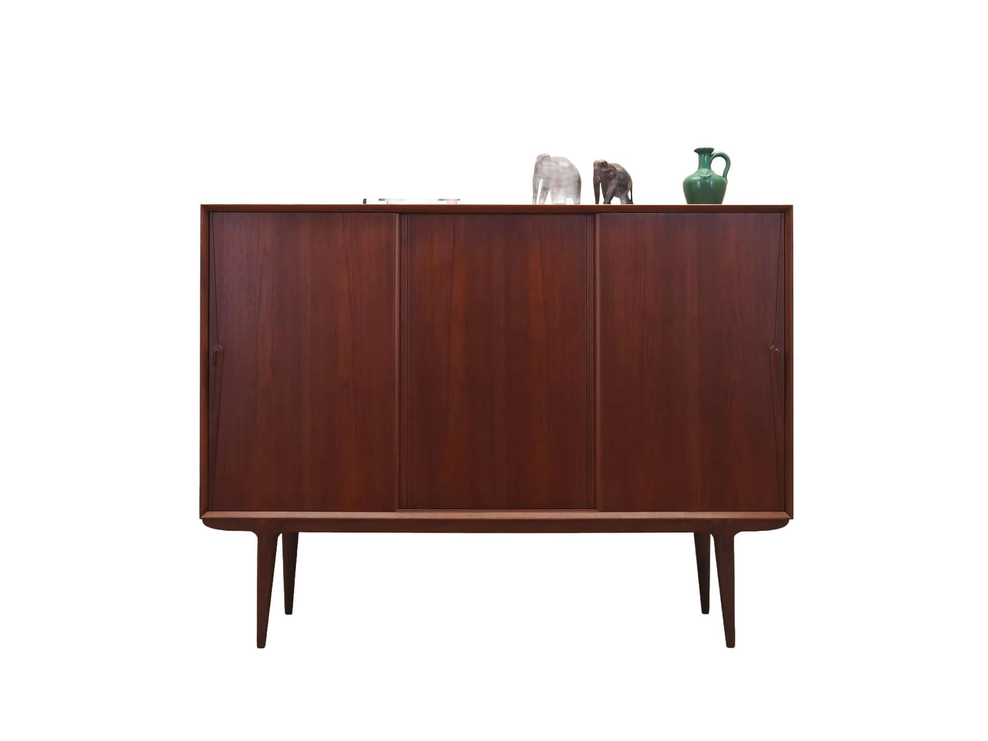 Highboard, teak brązowy ciemny, Omann Jun, Dania, lata 70.