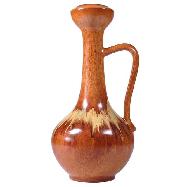 Wazon ceramiczny, brązowy, proj. R. Rigona, Bertoncello, Włochy, lata 60. - WYMIARY