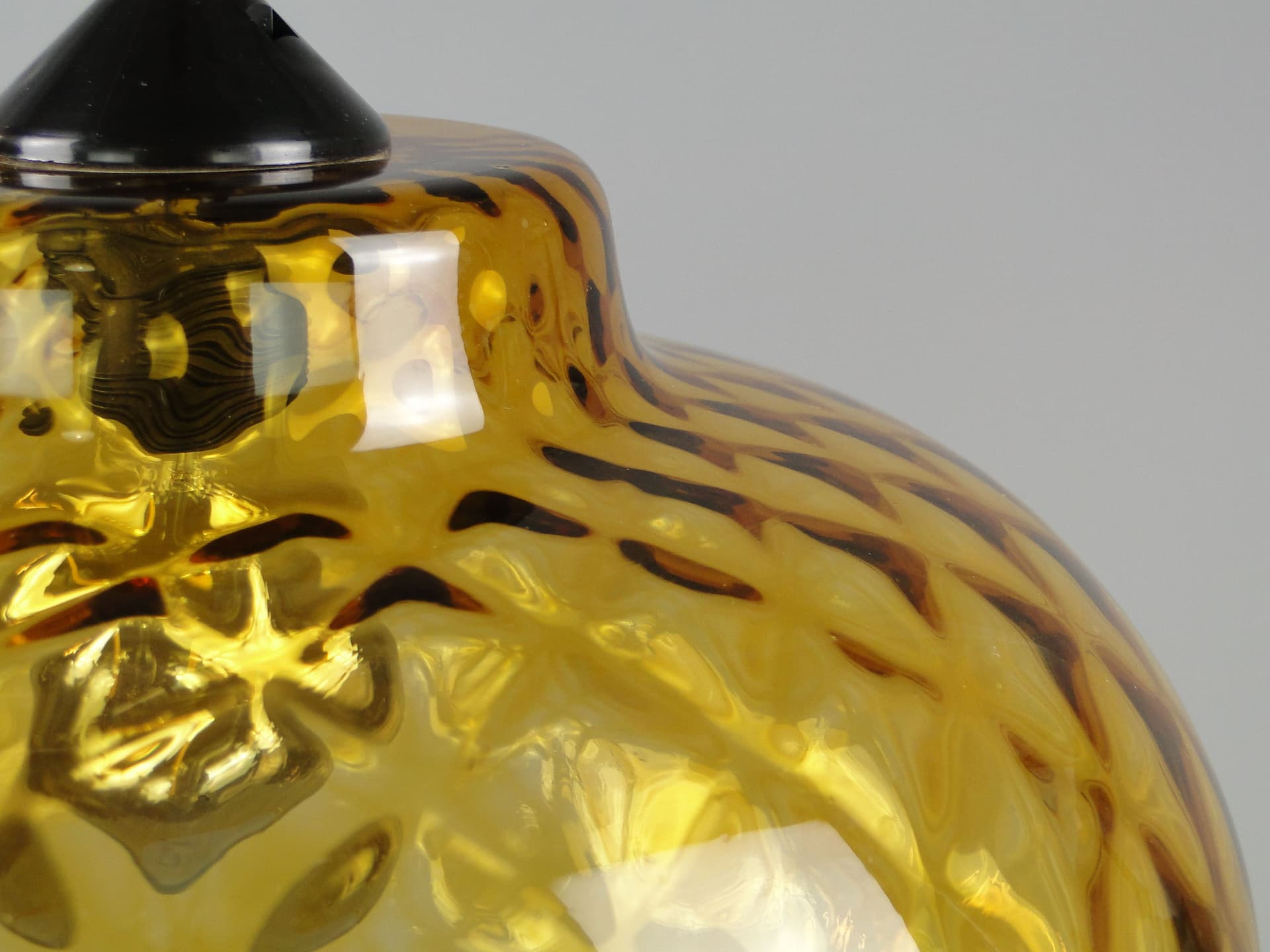 Pendant lamp, yellow glass, Lumet, Poland, 1960s. - 40667