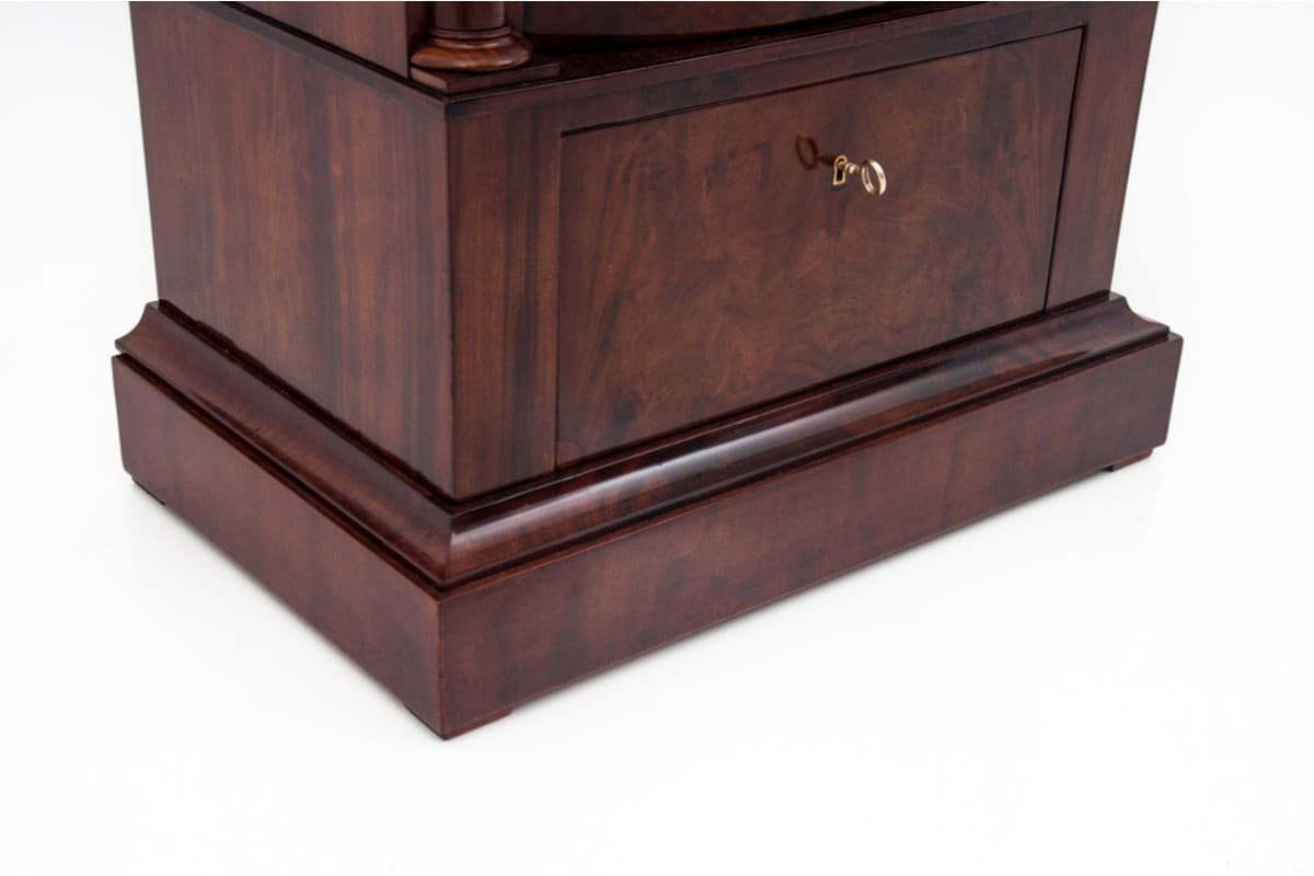 Komoda-słupek neobarokowa, mahoń miedziany, Europa Północna, XIX wiek - 77699