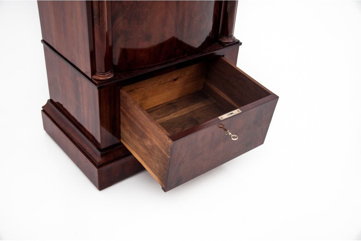 Komoda-słupek neobarokowa, mahoń miedziany, Europa Północna, XIX wiek - 77694