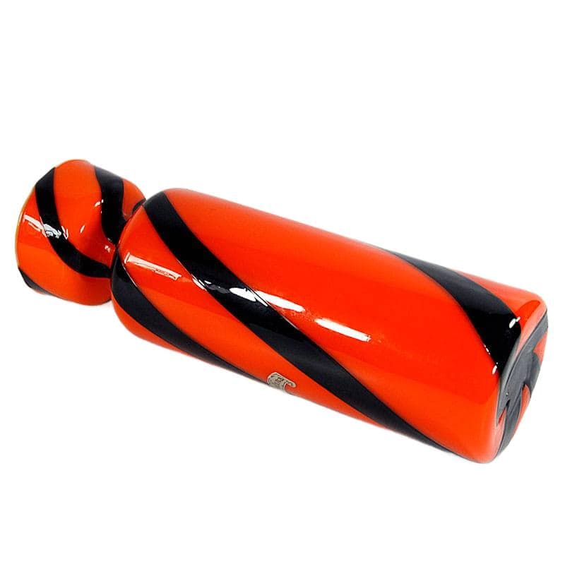 Pomarańczowy szklany wazon, Włochy, lata 70. - 4303