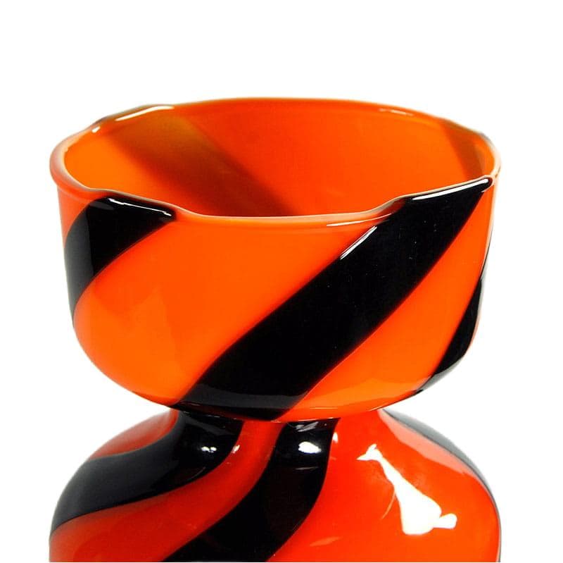 Pomarańczowy szklany wazon, Włochy, lata 70. - 4301
