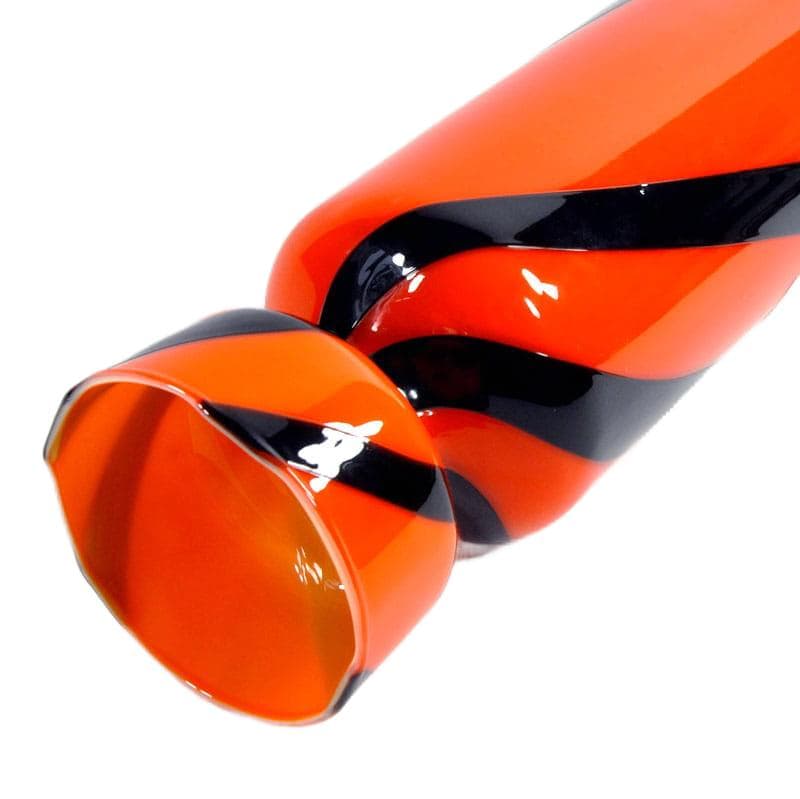 Pomarańczowy szklany wazon, Włochy, lata 70. - 4305