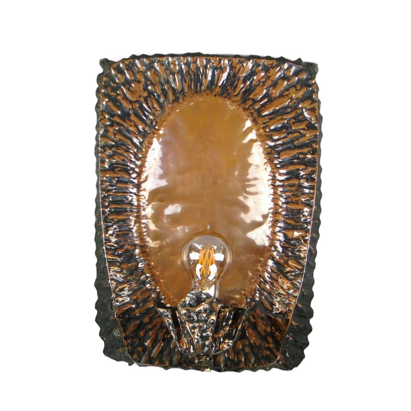 Kinkiet Brutalism, miedź, Polska, lata 60.