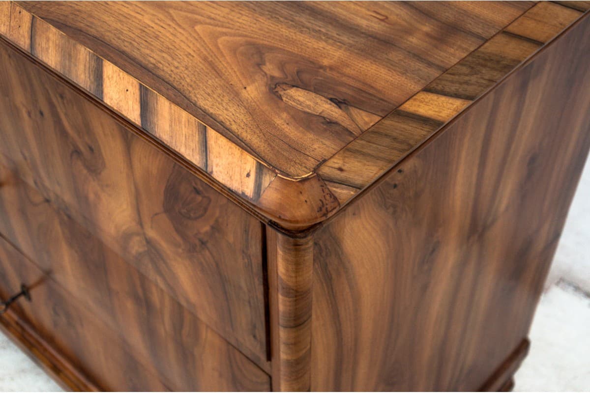 Komoda Biedermeier, orzech jasnobrązowy, Europa Północna, XIX w. - 77749