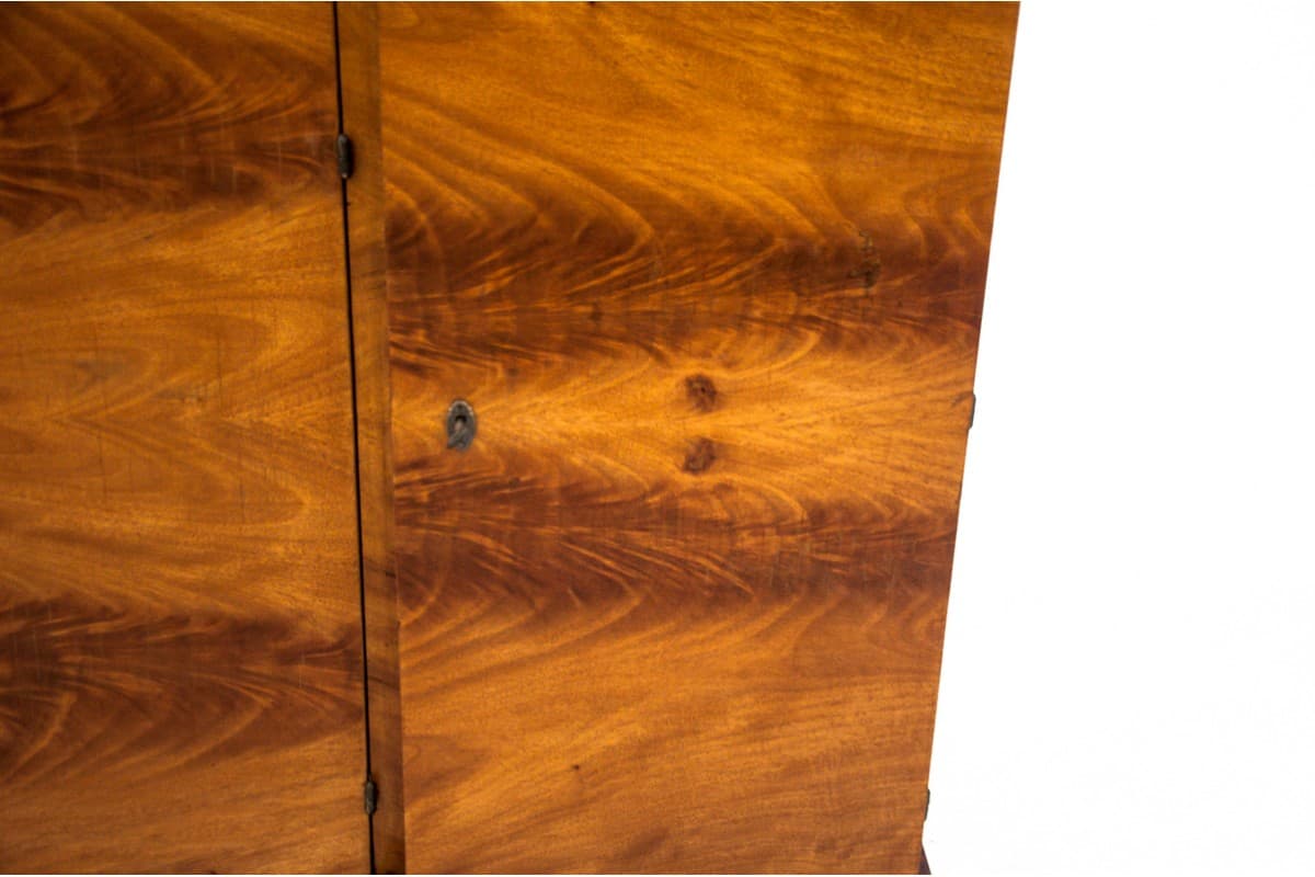 Sideboard-bar Art Deco, golden wood, Poland, 1950s - 77765
