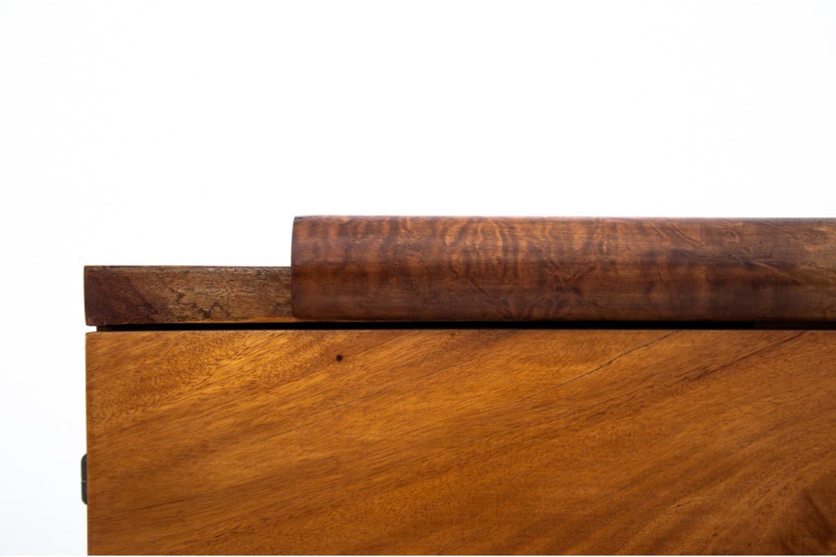 Sideboard-bar Art Deco, golden wood, Poland, 1950s - 77763