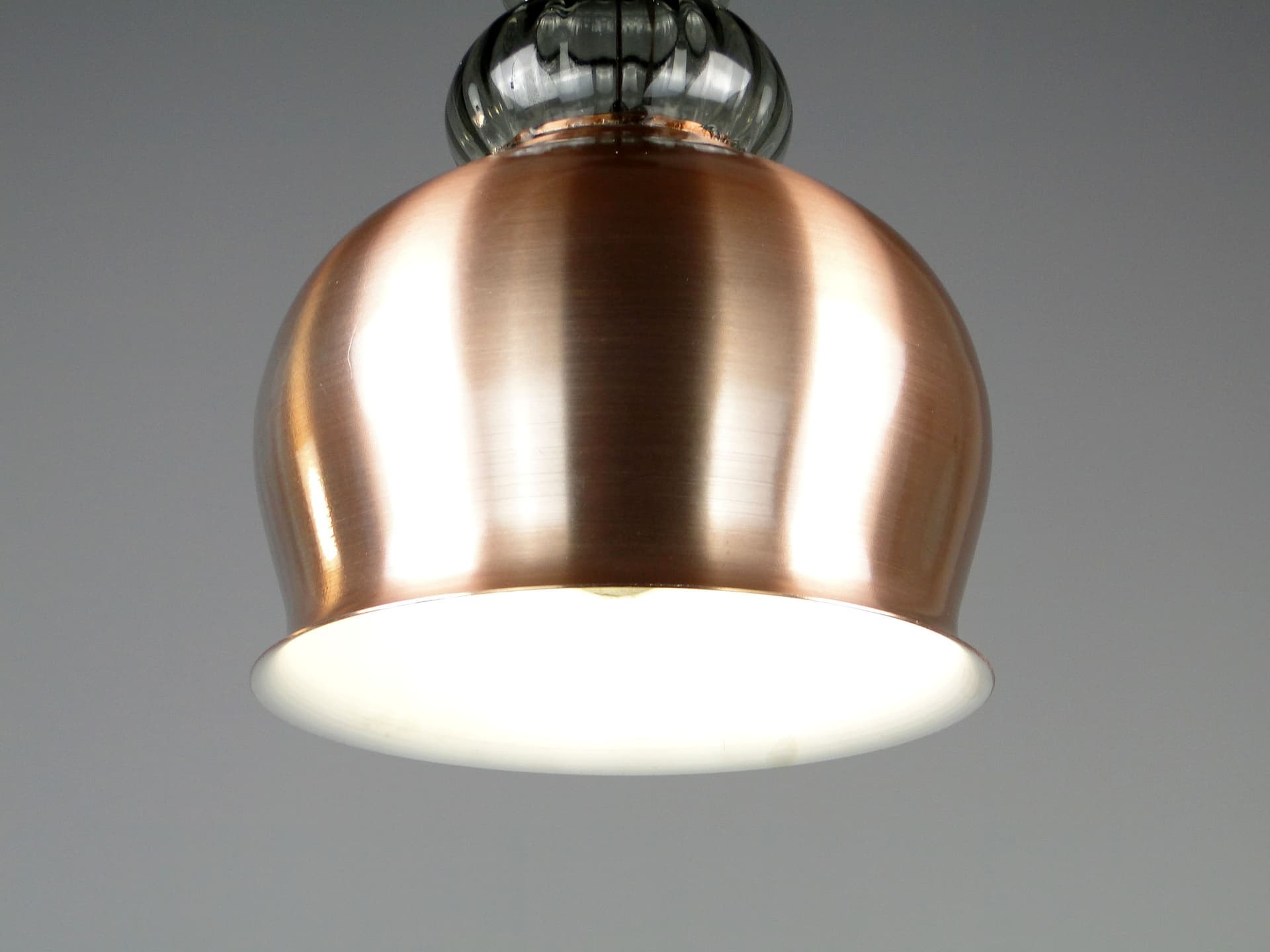 Pendant lamp, copper aluminium, glass, Limburg, Germany, 1960s. - 40622