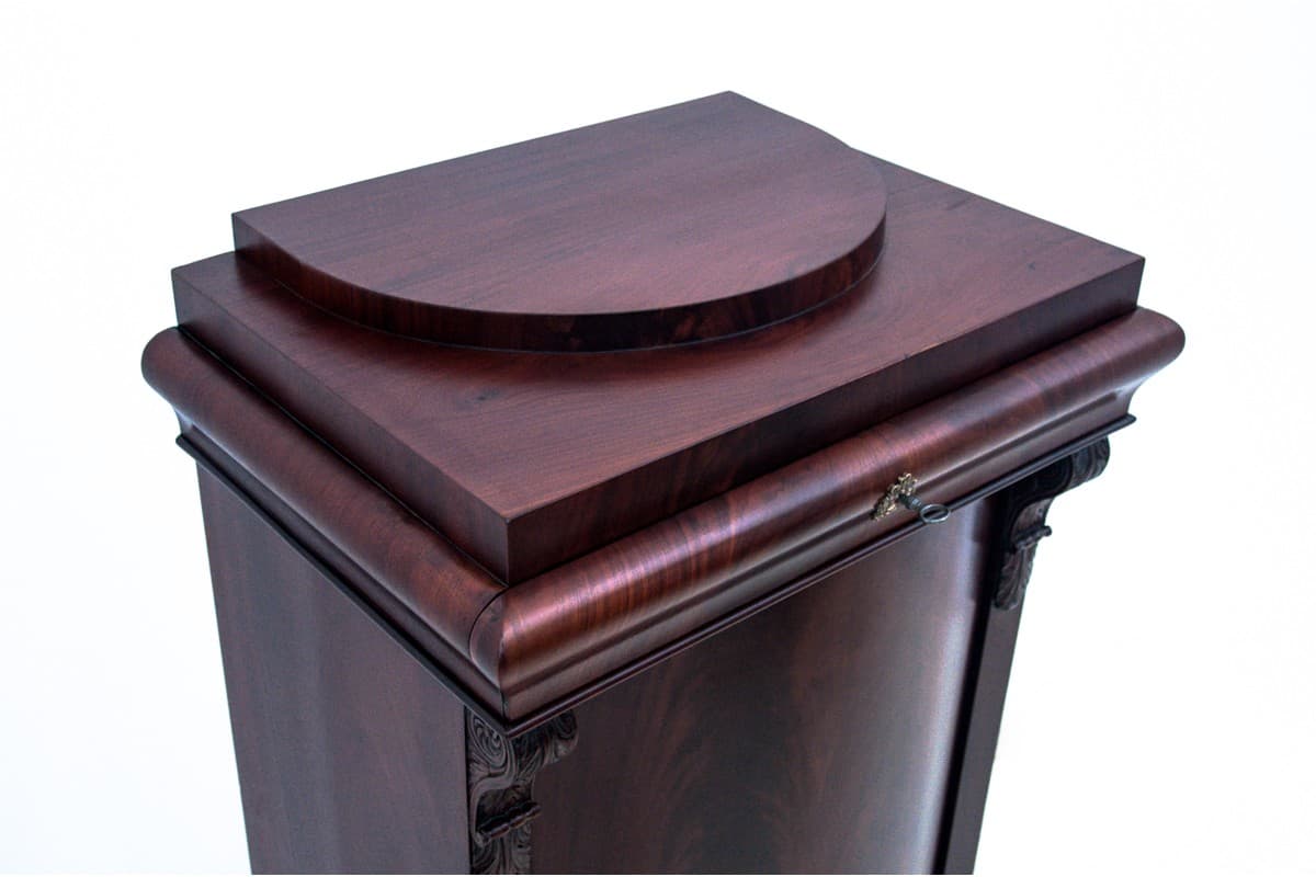 Komoda słupkowa Biedermeier, mahoń copper, Europa Północna, XIX wiek - 77783