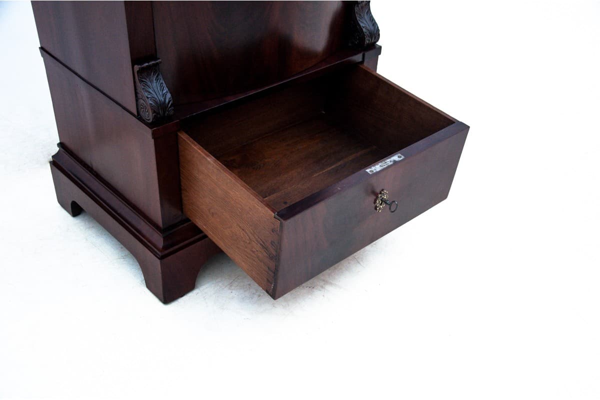 Komoda słupkowa Biedermeier, mahoń copper, Europa Północna, XIX wiek - 77782