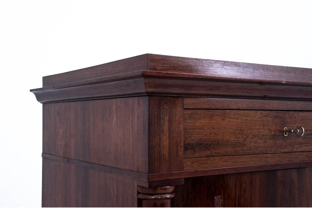 Komoda biedermeier, mahoń brąz ciemny, Europa Północna, XIX wiek - 77891