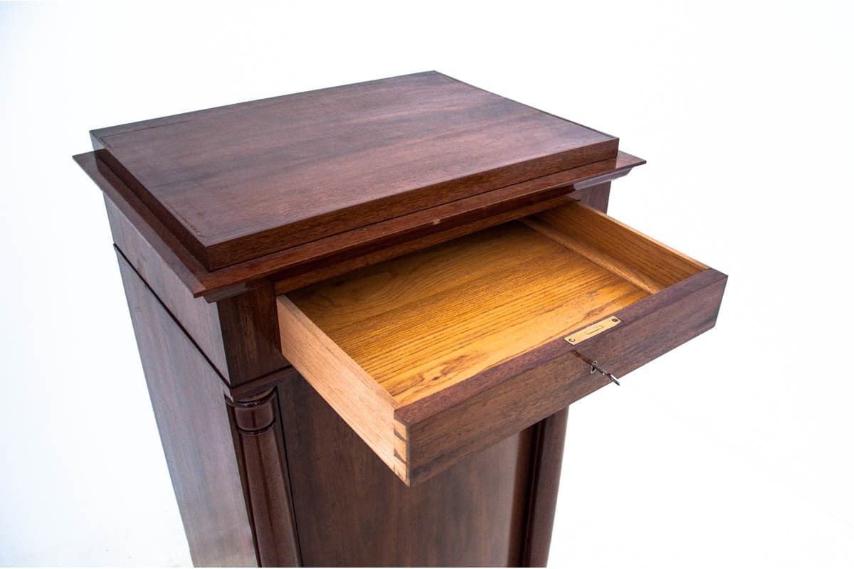 Komoda biedermeier, mahoń brąz ciemny, Europa Północna, XIX wiek - 77890