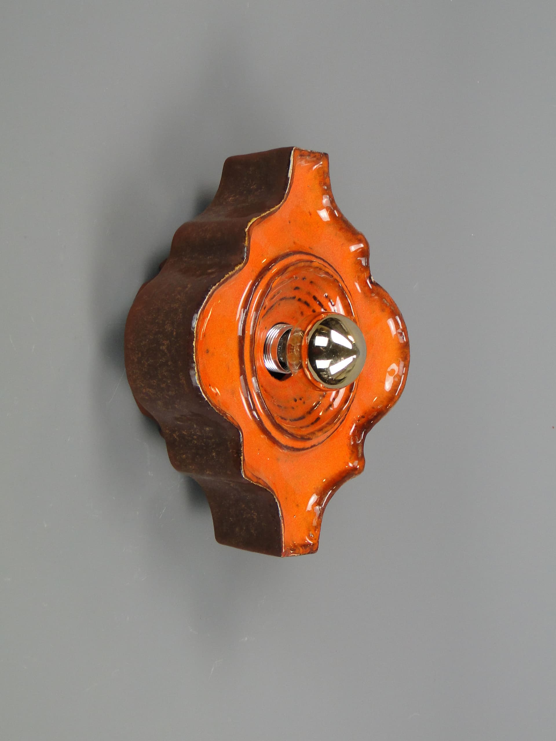 Kinkiet, ceramika pomarańczowa, Niemcy, lata 70. - 39500