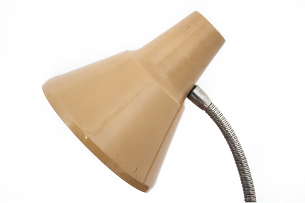 Lampa stołowa beżowy, metal, Polska, lata 60. - 78229