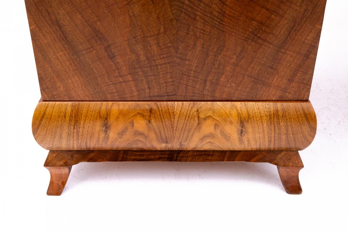 Orzechowe biurko w stylu art deco, Polska, lata 40. - 46915