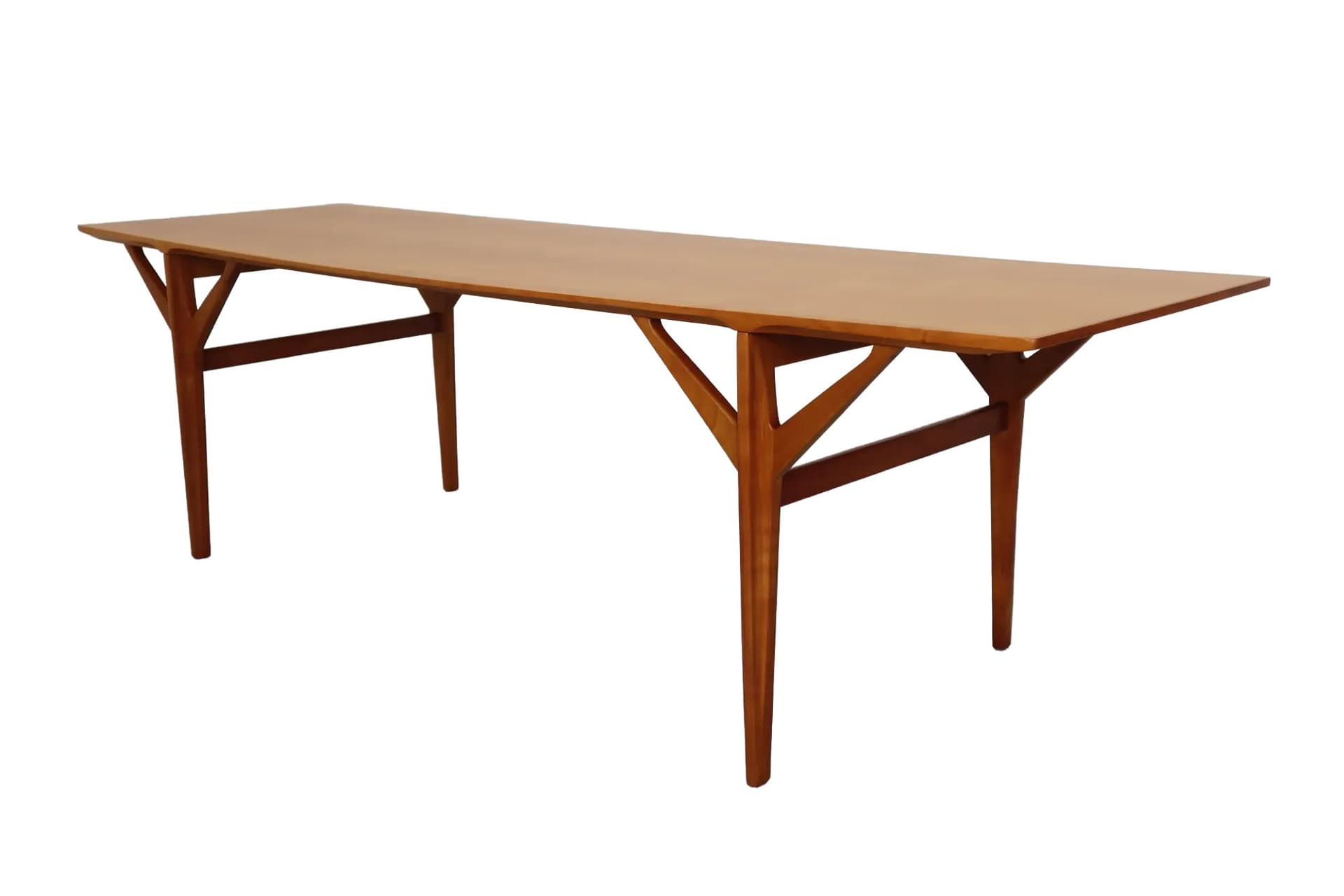 Stolik kawowy, drewno czereśniowe brązowy, Polska, lata 60.