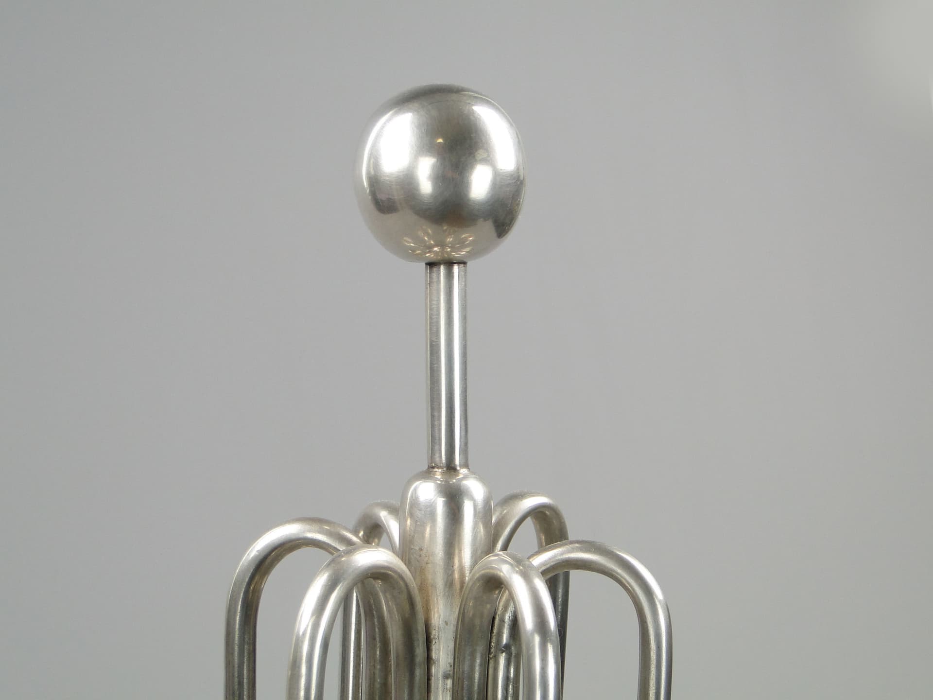 Kandelabr stołowy Art Deco, srebro, mosiądz, Sandrik, Słowacja, lata 20. - 40605