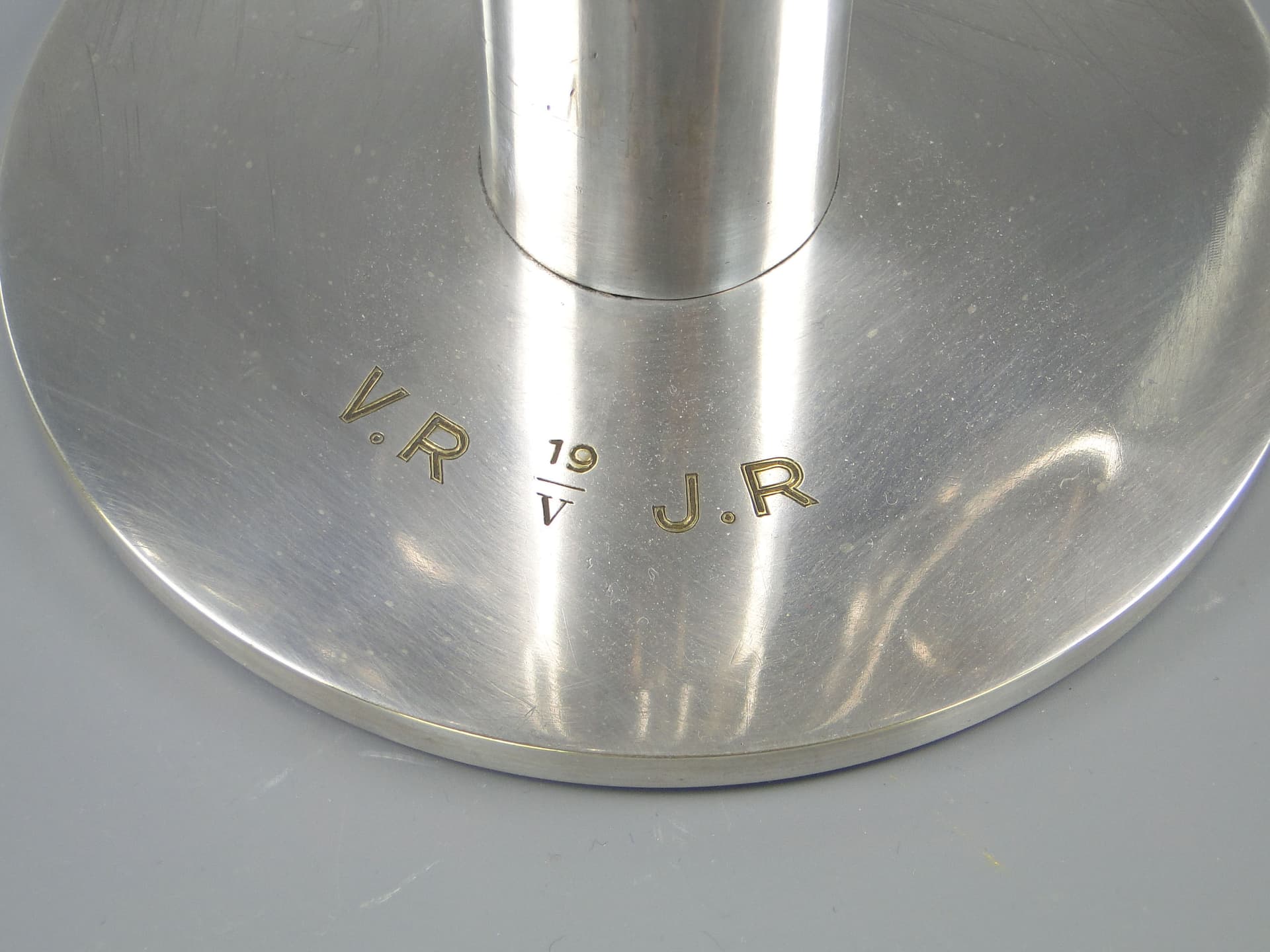 Kandelabr stołowy Art Deco, srebro, mosiądz, Sandrik, Słowacja, lata 20. - 40602