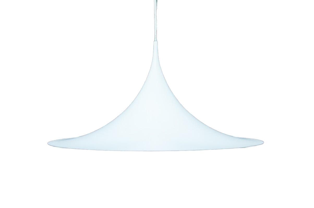 Pendant lamp, white, metal, Denmark, 1970s.