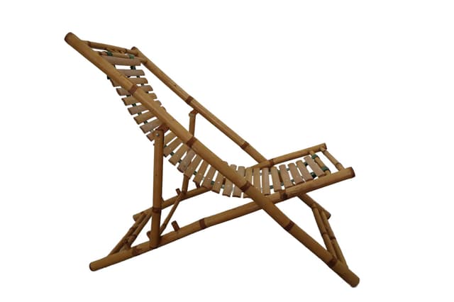 Sun lounger, brown rattan, Poland, 1970s - DIMENSION