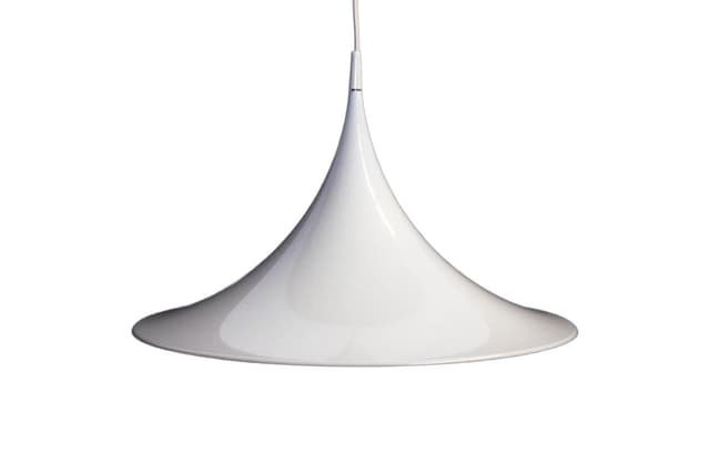 Pendant lamp, white metal, Denmark, 1970s. - DIMENSION