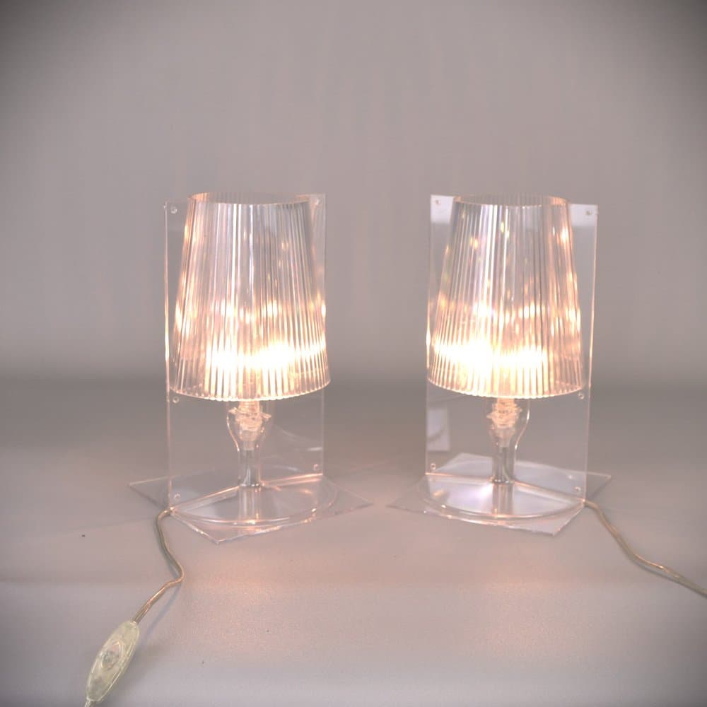 Pair of table lamps, transparent plastic, by F. Laviani, Kartell, Italy, 1990s. - 298