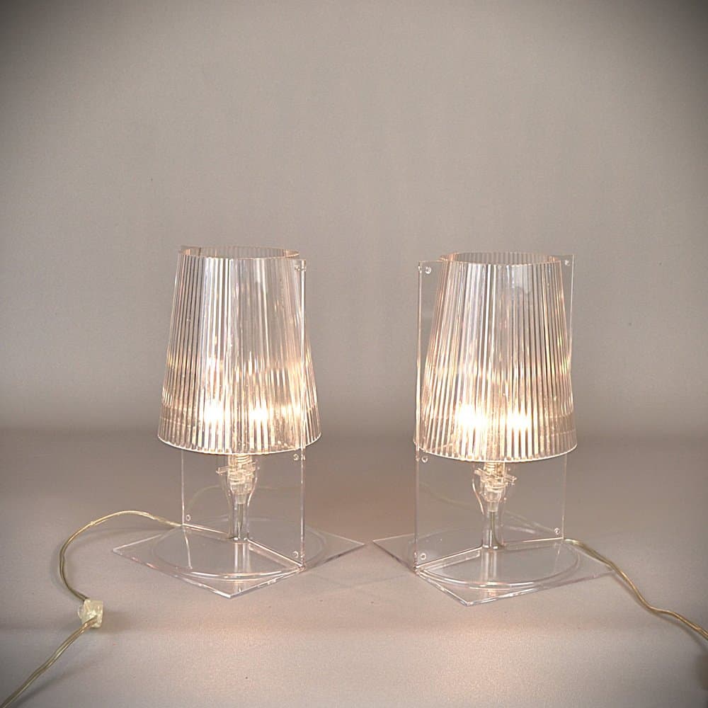 Pair of table lamps, transparent plastic, by F. Laviani, Kartell, Italy, 1990s. - 297