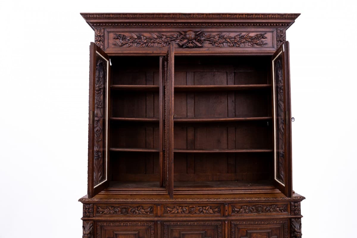 Neo-Renaissance Cabinet, dark brown oak, France, 19th c. - 78128