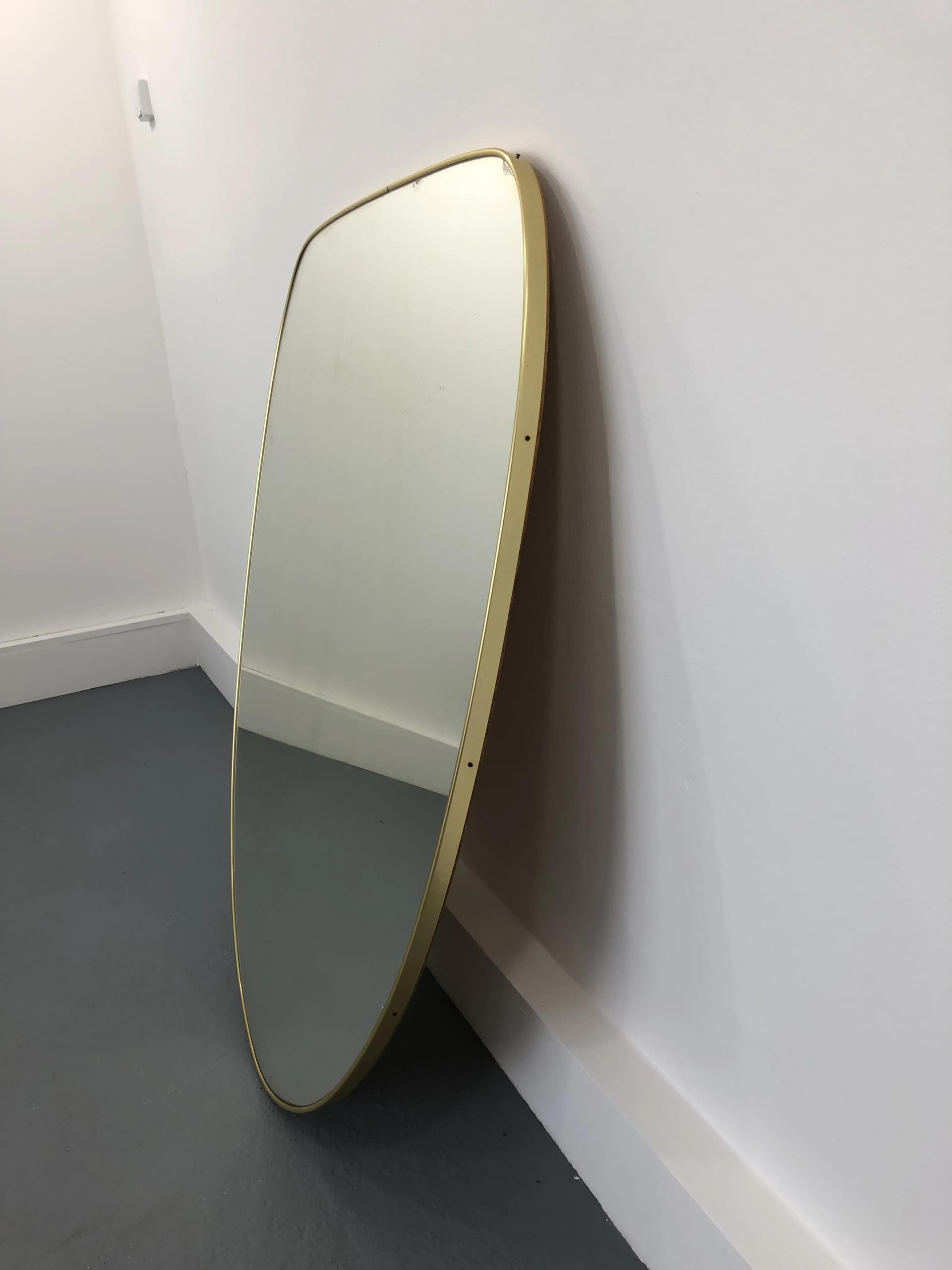 Lustro ścienne Rockabilly, srebrny, metal, Niemcy, lata 70. - 39791