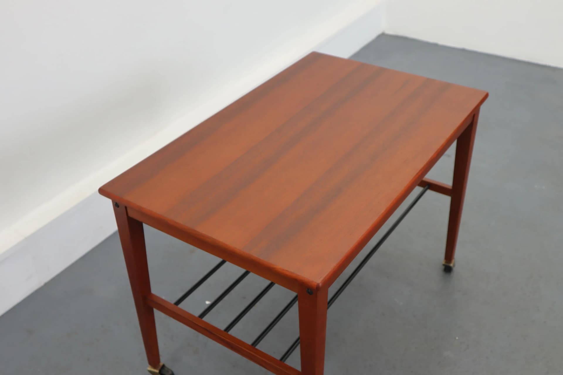 Teak Mobile Side Table, Scandinavian, Poland, 1970s - 39783