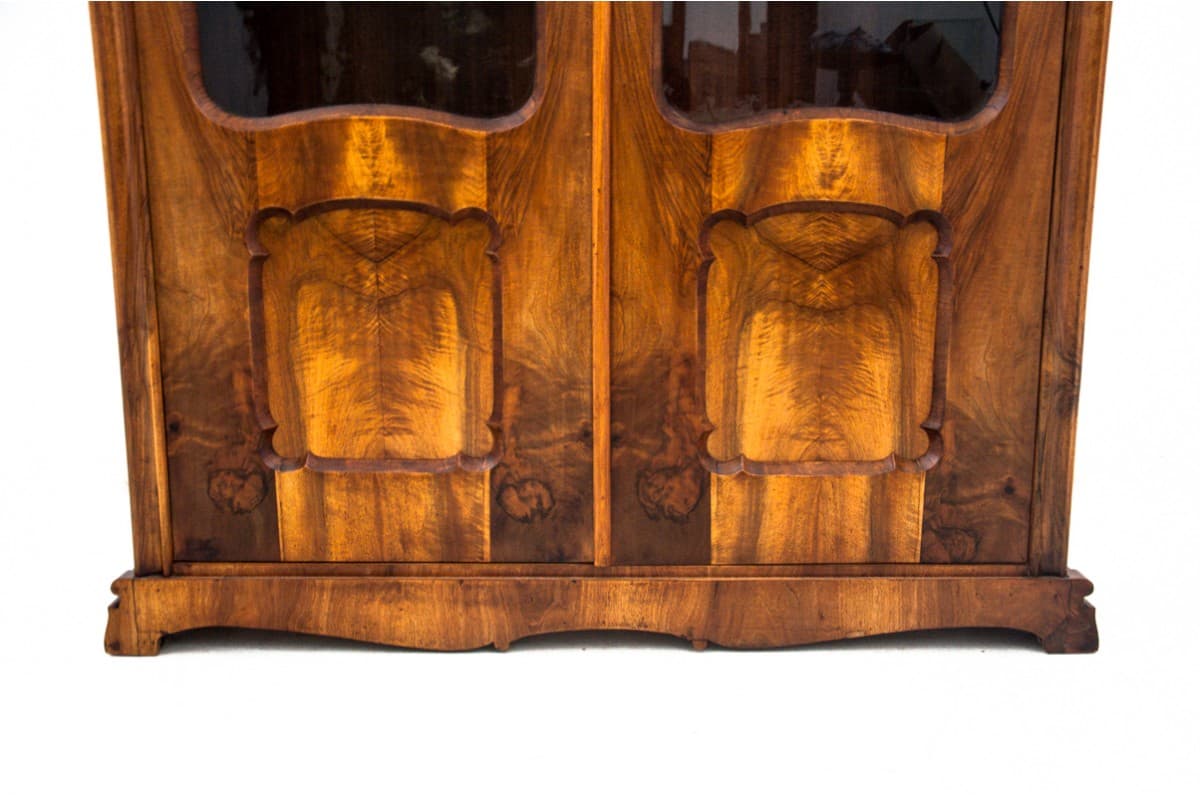 Witryna-biblioteka Biedermeier, drewno brąz, Europa Północna, XIX wiek - 78033