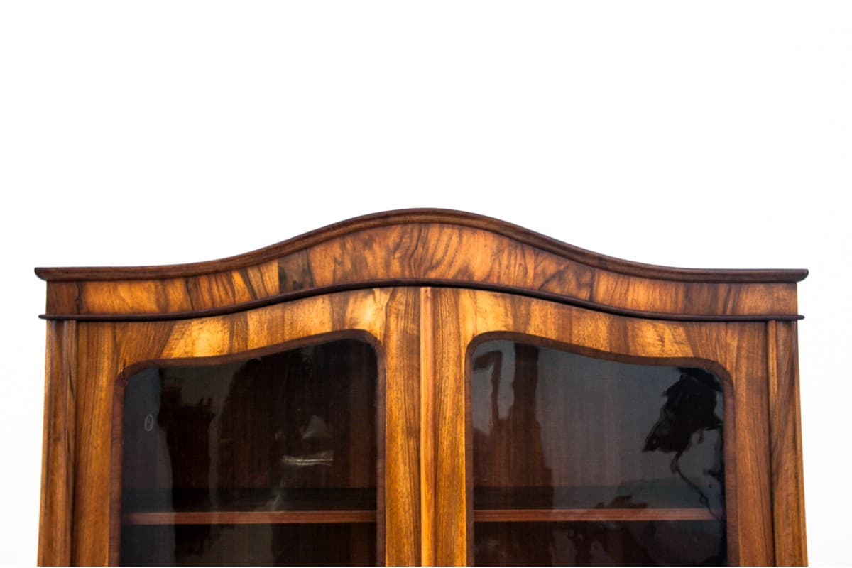 Witryna-biblioteka Biedermeier, drewno brąz, Europa Północna, XIX wiek - 78027