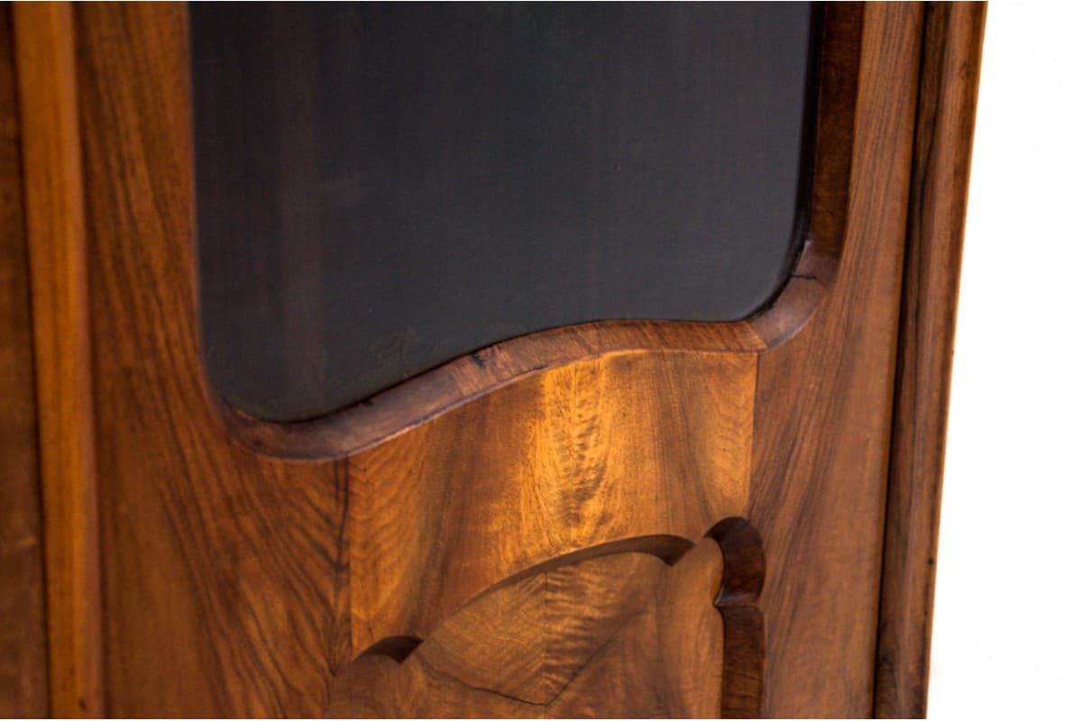 Witryna-biblioteka Biedermeier, drewno brąz, Europa Północna, XIX wiek - 78032