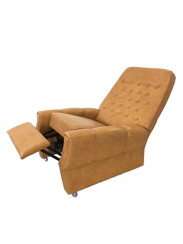 Fotel Leniuch, winyl pomarańczowy, Polska, lata 60. - WYMIARY