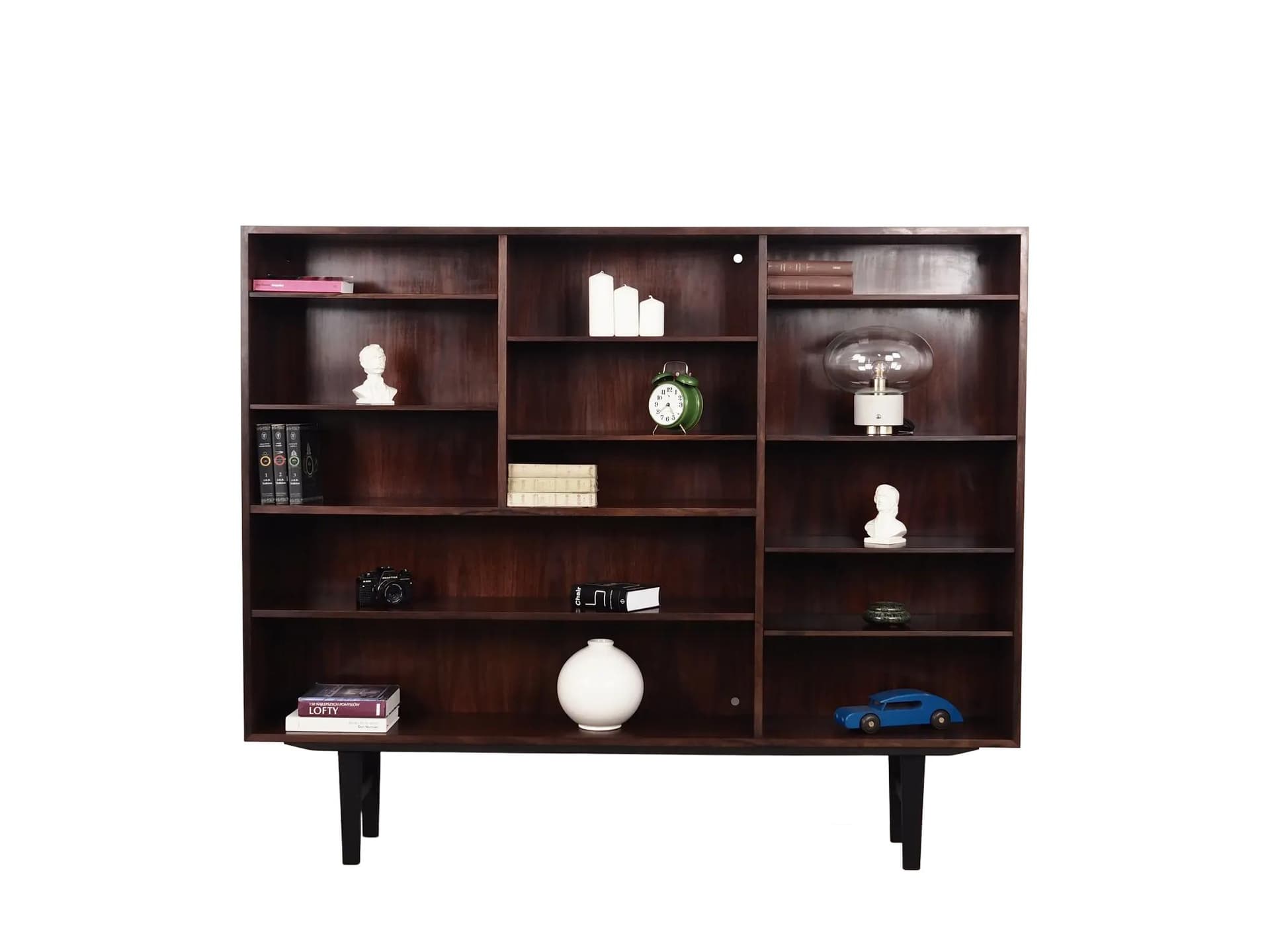 Regał, palisander ciemnobrązowy, Omann Jun, Dania, lata 70.