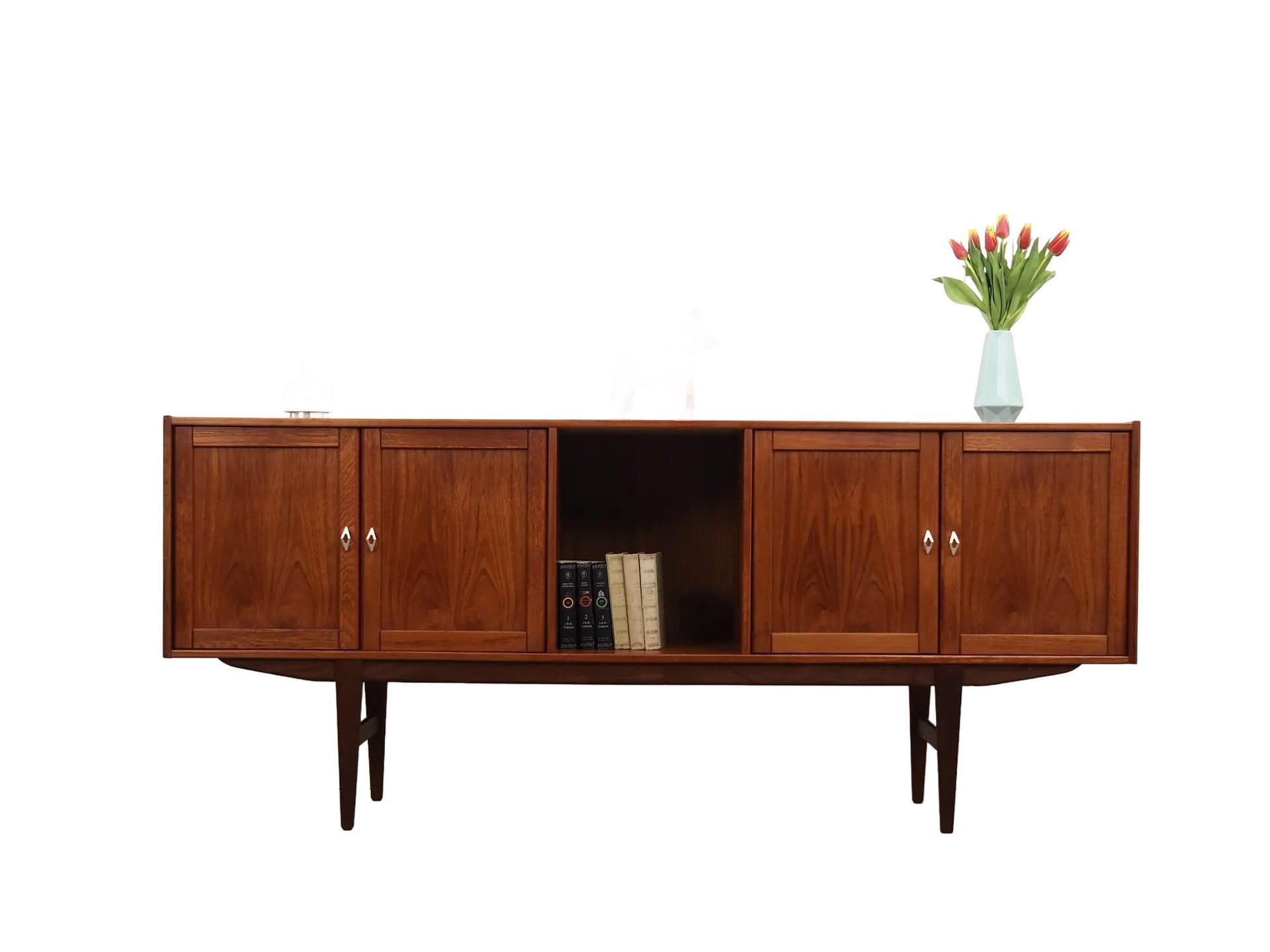 Sideboard, teak brązowy, Dania, lata 70.