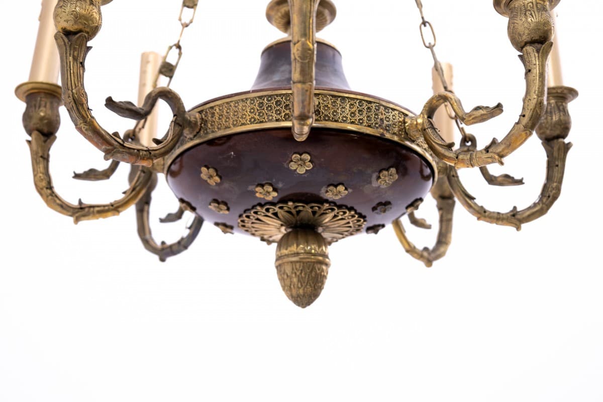 Żyrandol barokowy, miedź, mosiądz, Europa Zachodnia, lata 20. - 77814