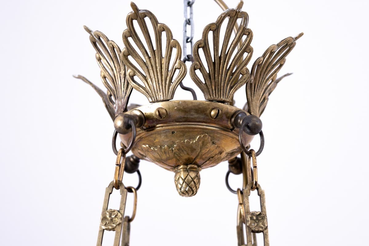 Żyrandol barokowy, miedź, mosiądz, Europa Zachodnia, lata 20. - 77809