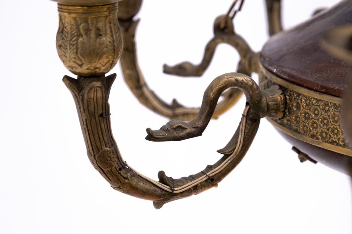 Żyrandol barokowy, miedź, mosiądz, Europa Zachodnia, lata 20. - 77813