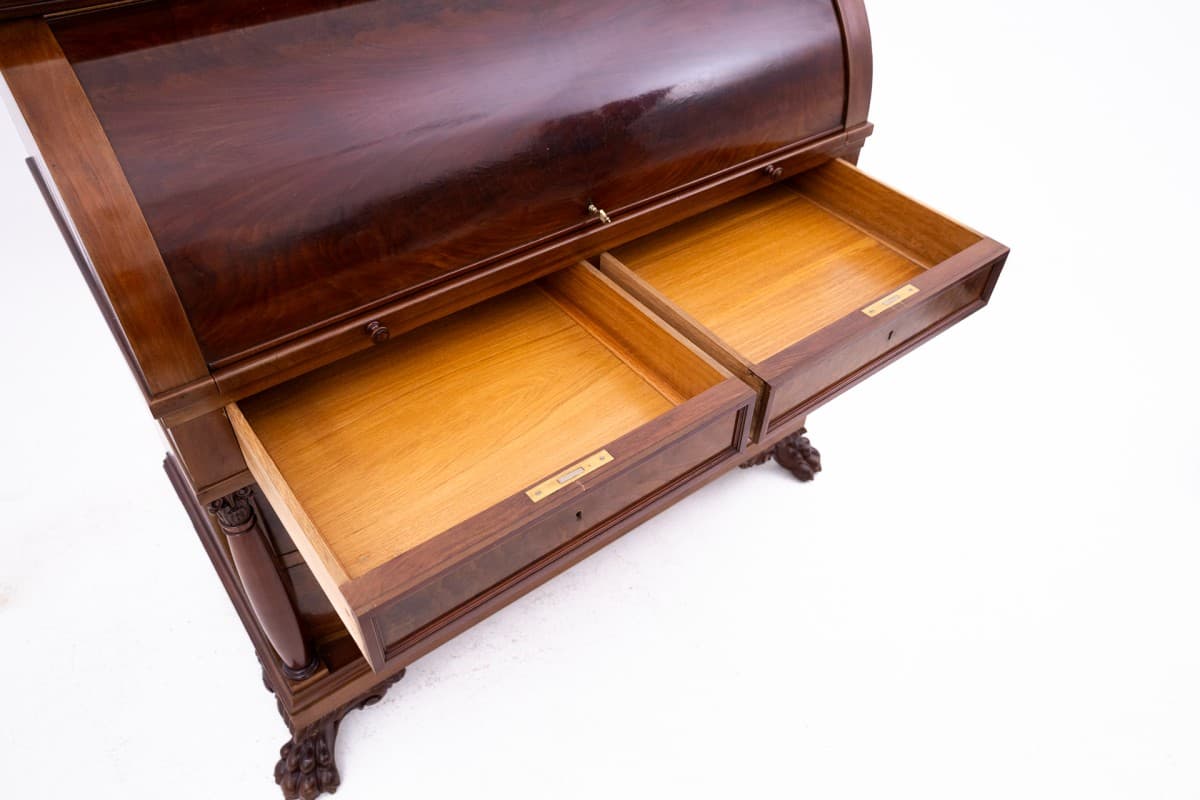 Mahoniowa sekretera, styl wiktoriański, Europa Północna, lata 90. XIX wieku - 47104