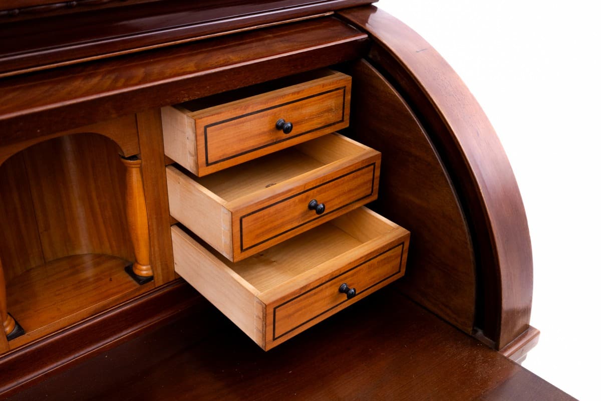 Mahoniowa sekretera, styl wiktoriański, Europa Północna, lata 90. XIX wieku - 47102