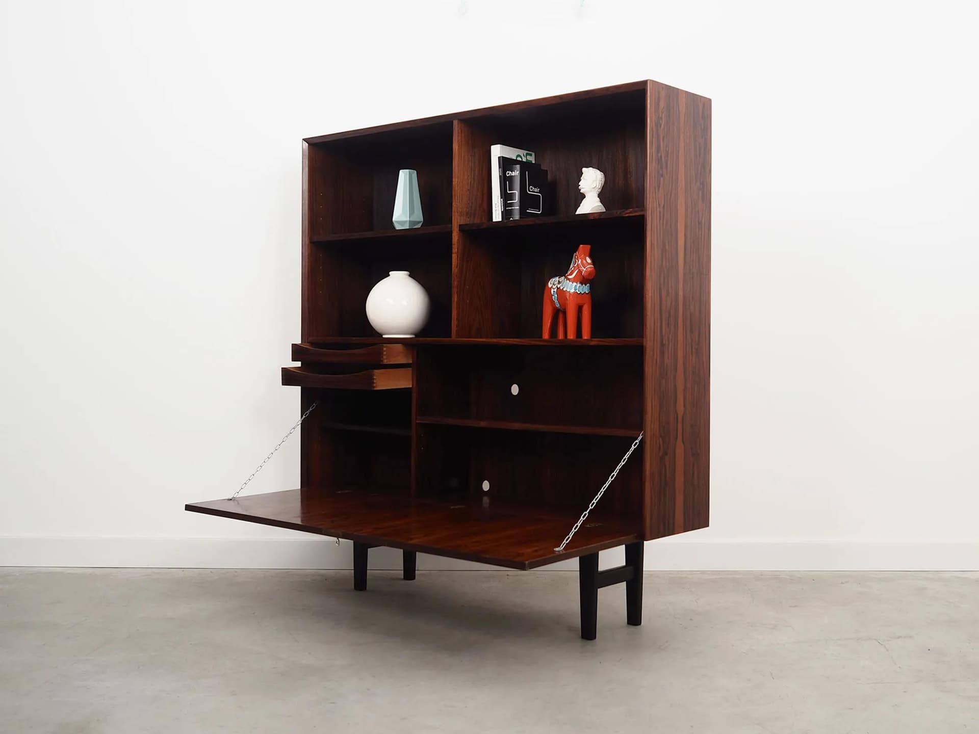 Bookcase, brown rosewood, Brouer Møbelfabrik, Denmark, 1960s. - 40057