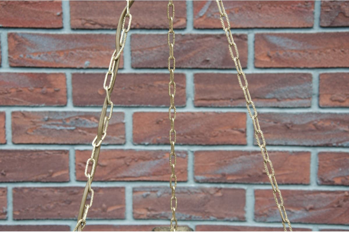 Żyrandol, art déco, mosiądz złoty, Europa Zachodnia, lata 50. - 61045