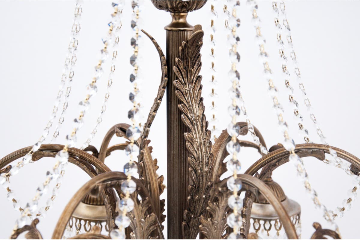 Chandelier Art Deco, copper crystal, France, 1940s - 61039