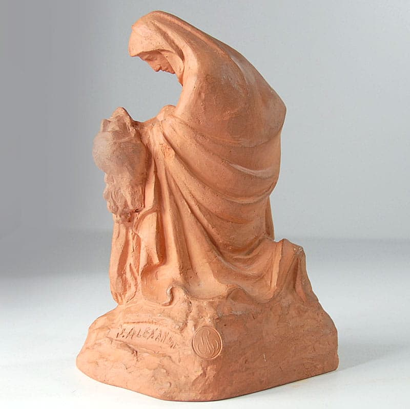 Sculpture Pietà, orange terracotta, France, early 20th c. - 39906