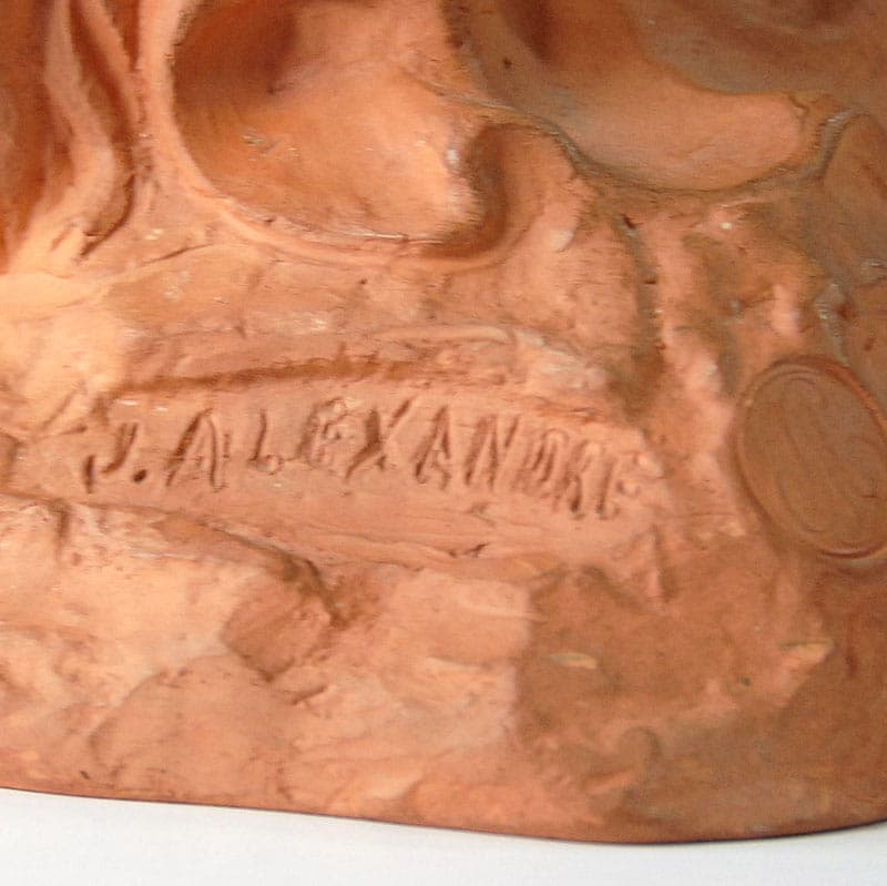 Sculpture Pietà, orange terracotta, France, early 20th c. - 39909